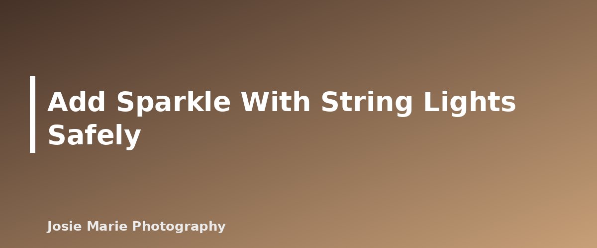 Add Sparkle With String Lights Safely - section banner for Christmas Card Photo Ideas Families Can Do at Home (With Simple Setup Tips)