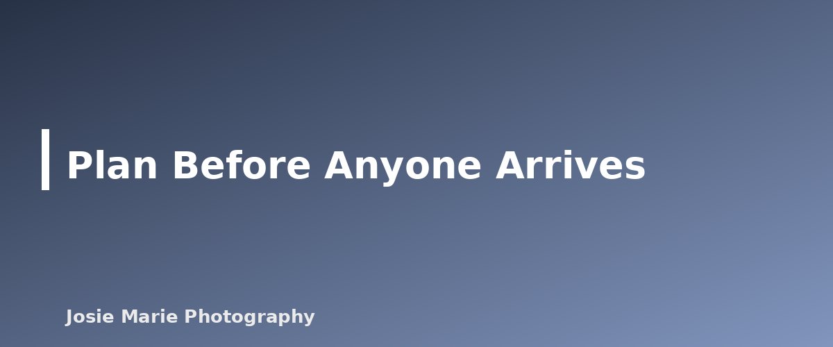 Plan Before Anyone Arrives - section banner for Family Photo Poses for Large Groups
