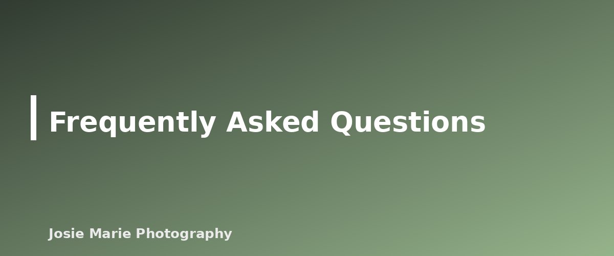 Frequently Asked Questions - section banner for Family Photography Guide