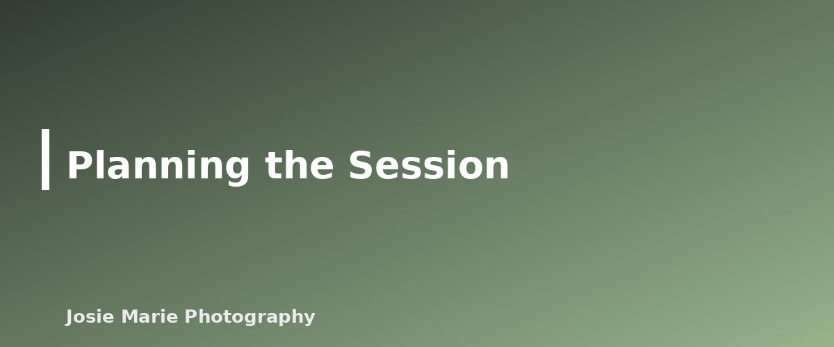 Planning the Session - section banner for Family Photography Guide