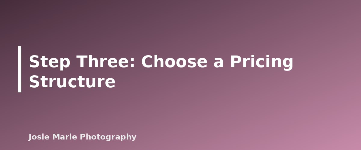 Step Three: Choose a Pricing Structure - illustration for How to Price Photography Sessions Without Guessing