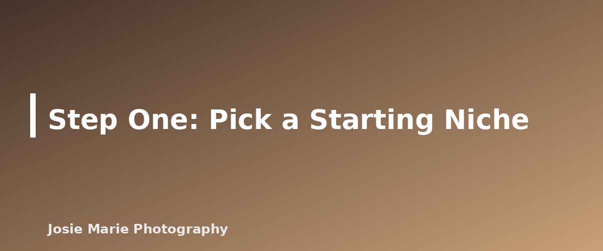 Step One: Pick a Starting Niche - illustration for How to Start a Photography Business: First Steps