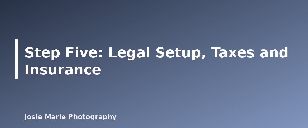 Step Five: Legal Setup, Taxes and Insurance - illustration for How to Start a Photography Business: First Steps