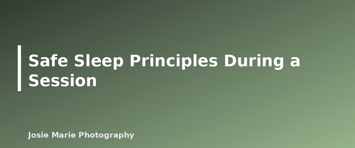 Safe Sleep Principles During a Session - section banner for Newborn Photo Safety Basics for Beginners