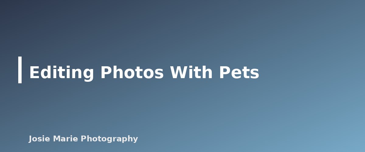 Editing Photos With Pets - section banner for Pet-Friendly Family Photo Tips