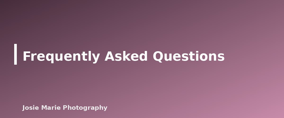 Frequently Asked Questions - section banner for Pet-Friendly Family Photo Tips