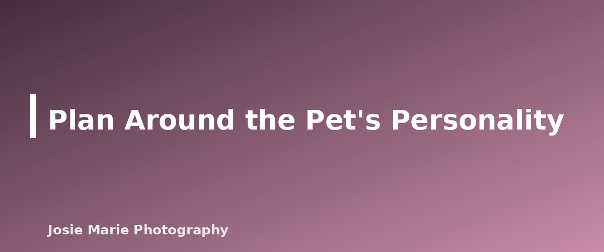Plan Around the Pet's Personality - section banner for Pet-Friendly Family Photo Tips