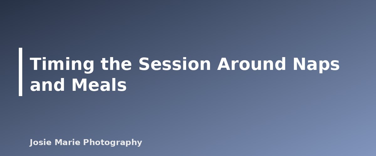 Timing the Session Around Naps and Meals - section banner for Photographing Toddlers