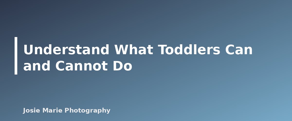 Understand What Toddlers Can and Cannot Do - section banner for Photographing Toddlers