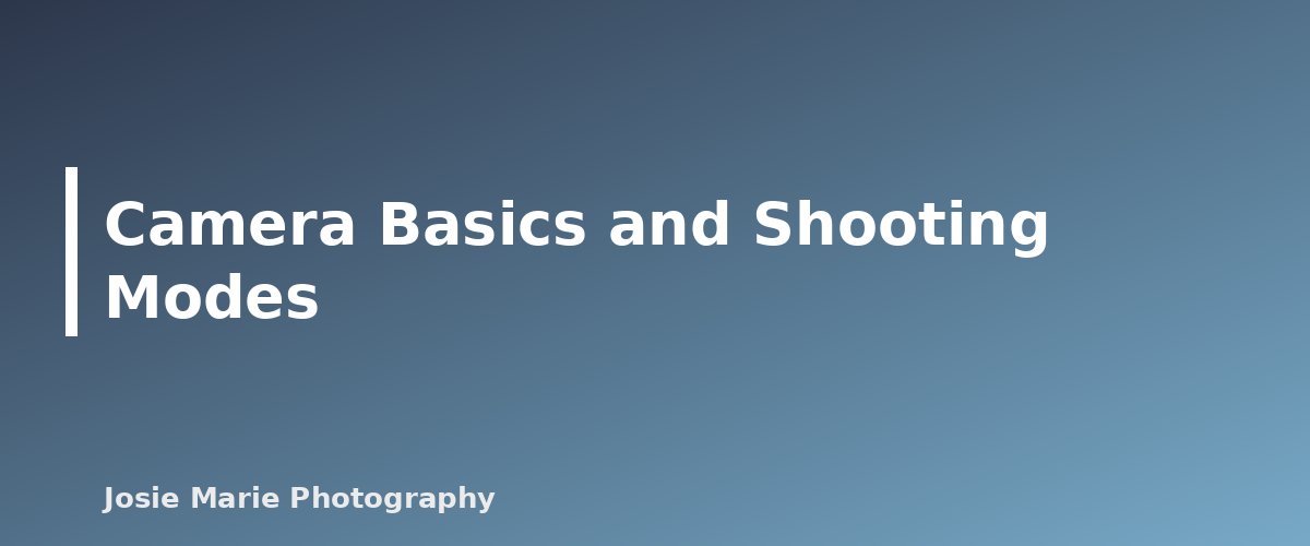 Camera Basics and Shooting Modes - section banner for Photography Basics