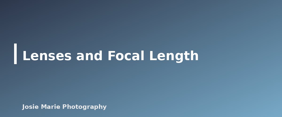 Lenses and Focal Length - section banner for Photography Basics