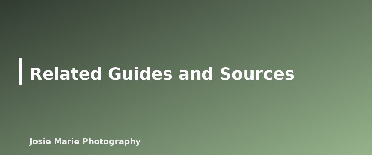 Related Guides and Sources - section banner for Photography Basics