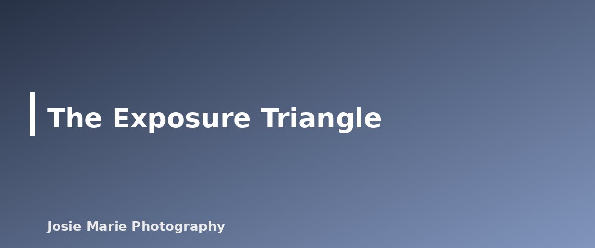 The Exposure Triangle - section banner for Photography Basics