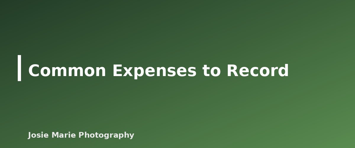 Common Expenses to Record - illustration for Photography Business Taxes: What to Track, What to Keep and What to Ask Your Tax Pro