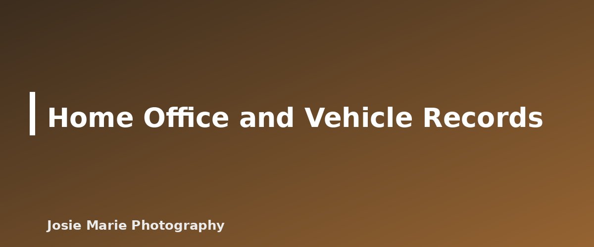 Home Office and Vehicle Records - illustration for Photography Business Taxes: What to Track, What to Keep and What to Ask Your Tax Pro