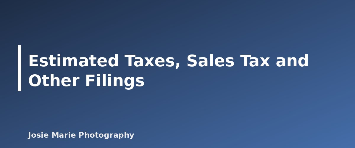 Estimated Taxes, Sales Tax and Other Filings - illustration for Photography Business Taxes: What to Track, What to Keep and What to Ask Your Tax Pro