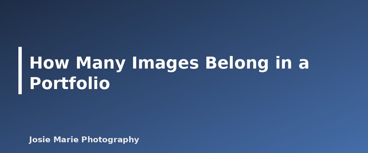 How Many Images Belong in a Portfolio - illustration for Photography Portfolio: How Many Images to Include and Which Ones to Choose