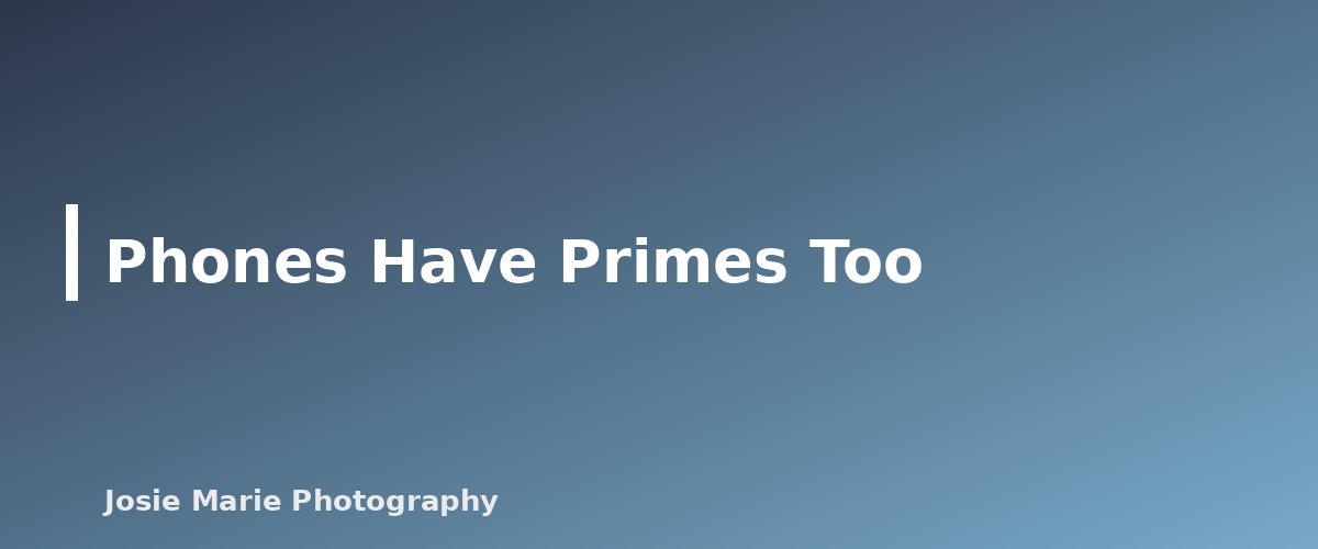 Phones Have Primes Too - section banner for Prime vs Zoom Lenses for Portraits