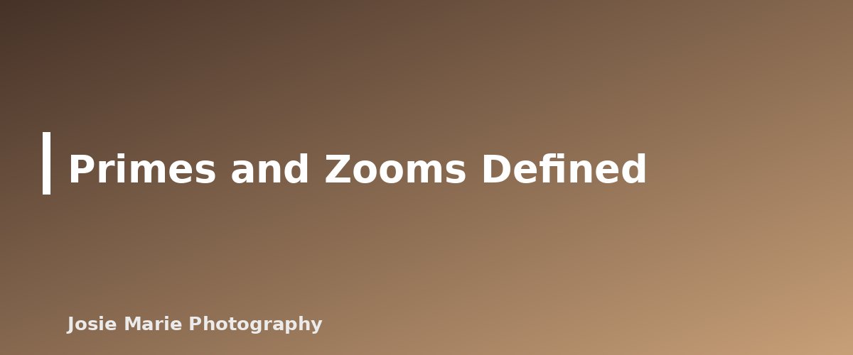 Primes and Zooms Defined - section banner for Prime vs Zoom Lenses for Portraits