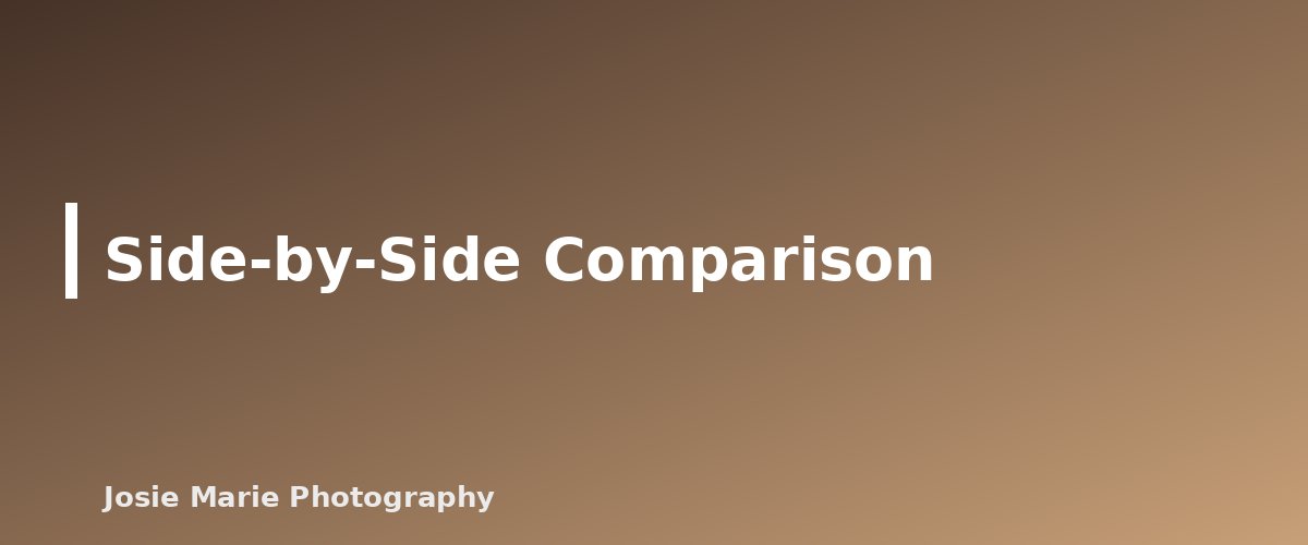 Side-by-Side Comparison - section banner for Prime vs Zoom Lenses for Portraits