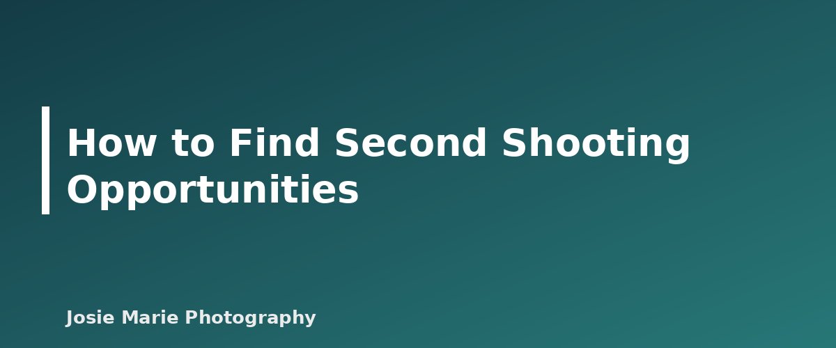 How to Find Second Shooting Opportunities - illustration for Second Shooting: How to Get Experience Working Alongside Another Photographer